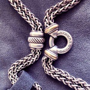 David Yurman Double Wheat Necklace 16inch